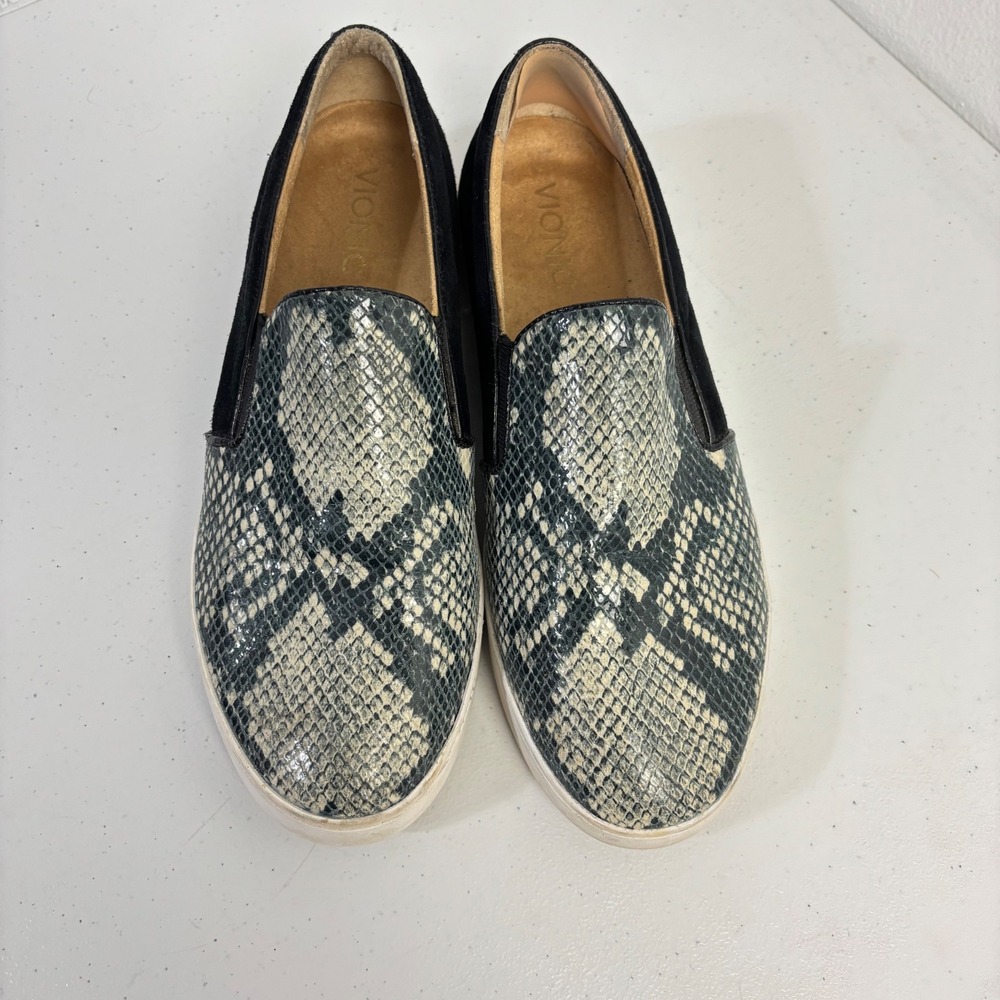 Vionic Midi Slip On Sneakers Snakeskin Print Suede Orthopedic Comfort Women  8 - Picture 8 of 11